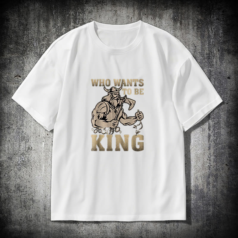 WorldNorse Viking King Of Warrior T-shirt - White - 2XL - image 9