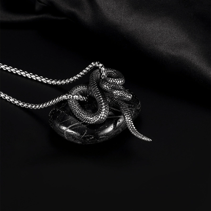WorldNorse Gothic Python Snake-Shaped Necklace - image 3