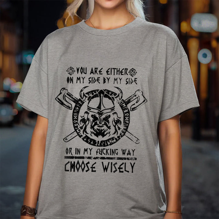 WorldNorse Vikings Rune Odin Symbol Axe T-shirt - image 25