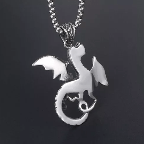 WorldNorse Dragon Fighter Flying Necklace - image 1