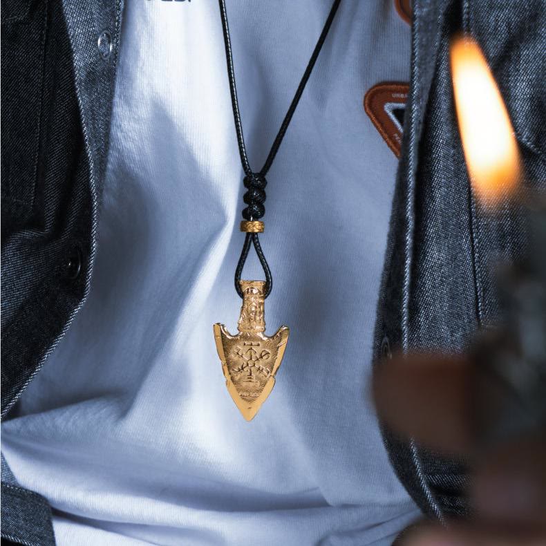 WorldNorse Vegvisir Valknut Retro Arrowhead Necklace - image 2