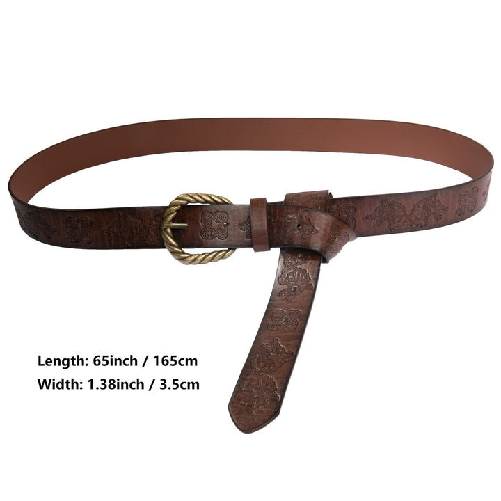 WorldNorse Vintage Fenrir Embossed Belt