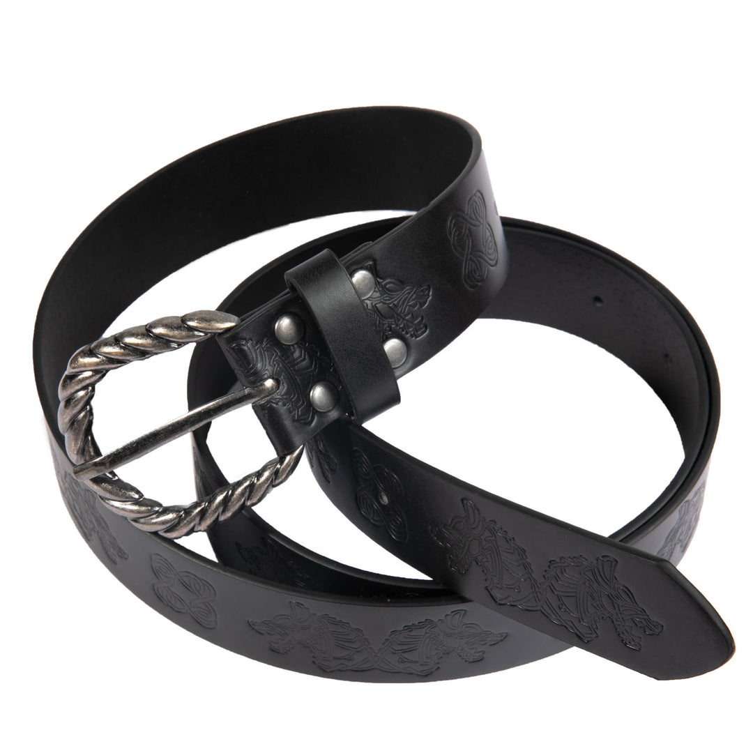 WorldNorse Vintage Fenrir Embossed Belt