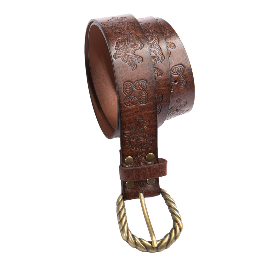WorldNorse Vintage Fenrir Embossed Belt