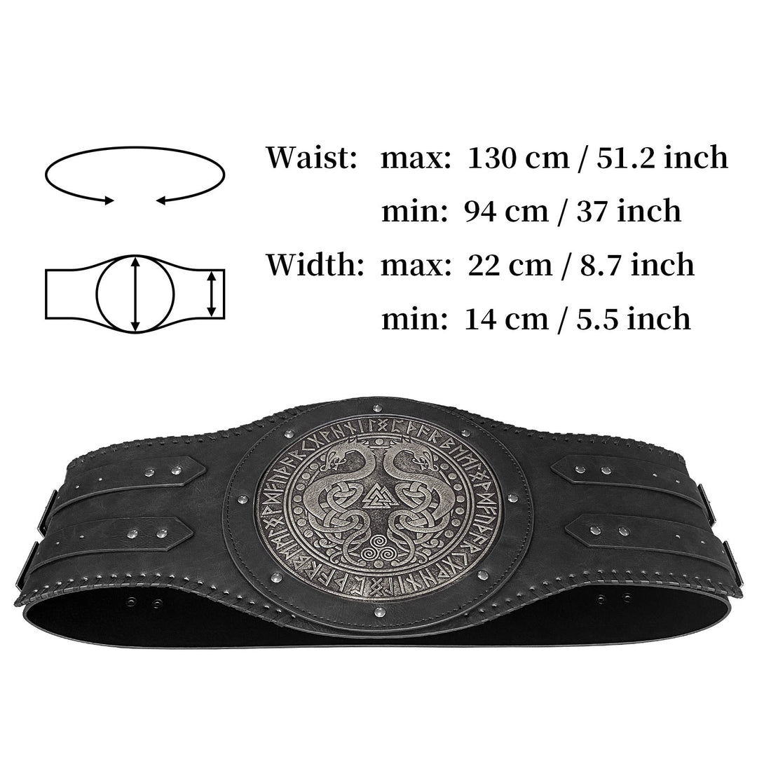 WorldNorse Vintage Serpent Valknut Rune Waistband - image 3