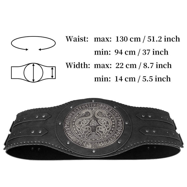 WorldNorse Vintage Serpent Valknut Rune Waistband - image 3
