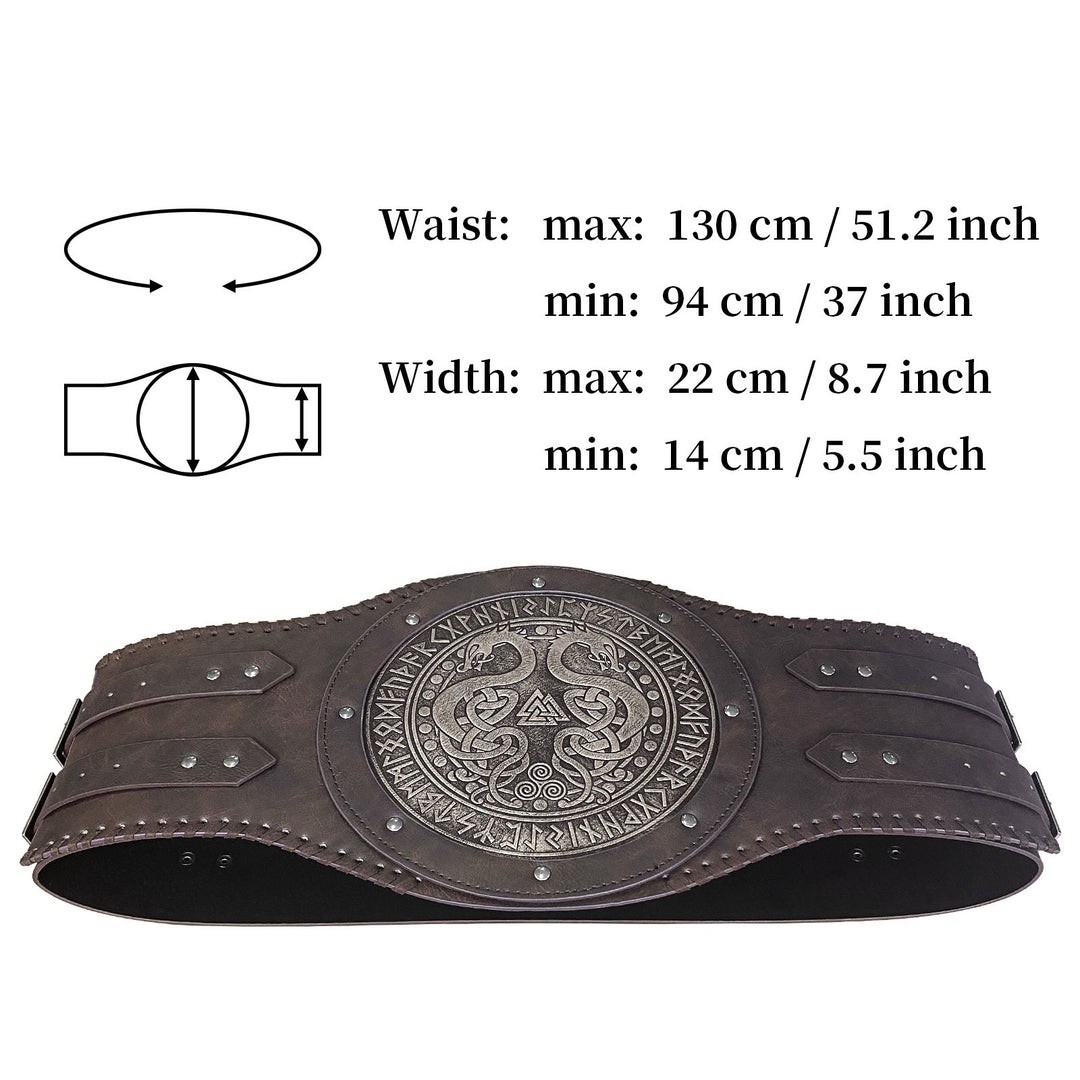 WorldNorse Vintage Serpent Valknut Rune Waistband - image 10