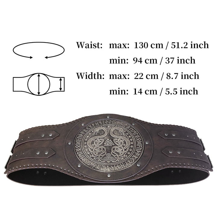 WorldNorse Vintage Serpent Valknut Rune Waistband - image 10