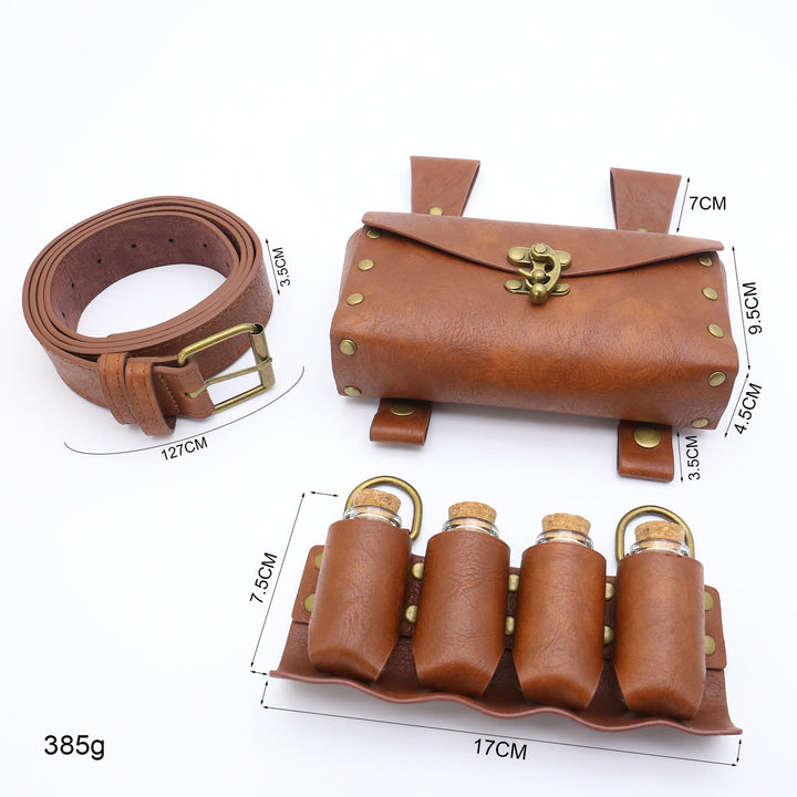 WorldNorse Medieval Witch Leather Belt Pouch Bag