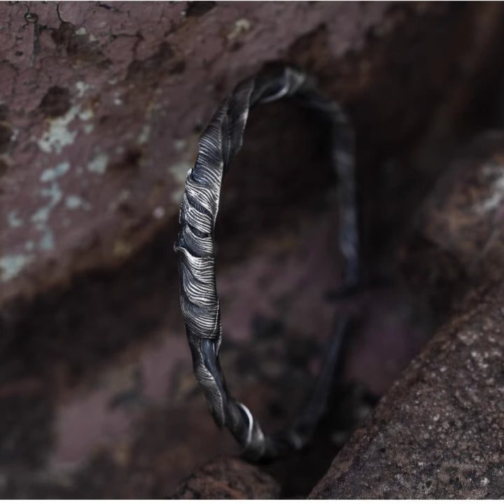 WorldNorse Vintage Feather Open Bracelet