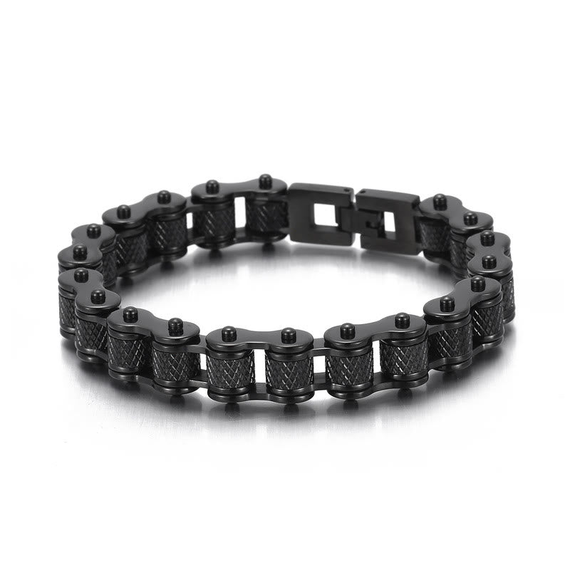 WorldNorse Motorcycle Chain Solid Bracelet - Black 22.5 cm - image 3