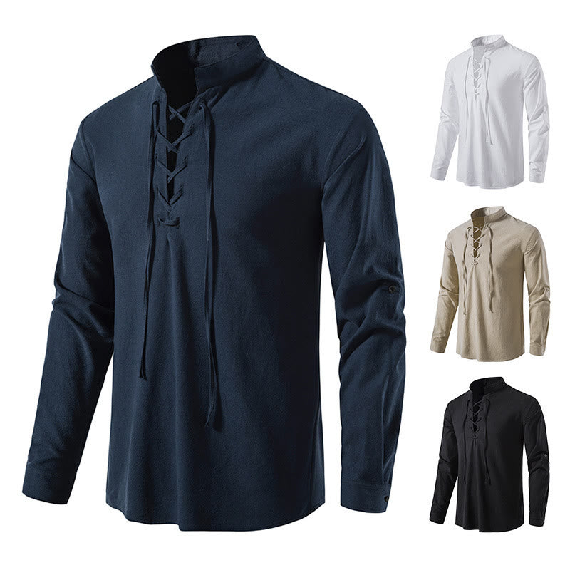 WorldNorse Medieval Lace-Up Pirate Tunic Costume Shirt - image 0