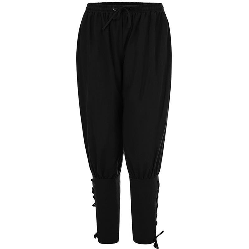 WorldNorse Viking Traditional Ankle Ties Costume Pant - Black - 3XL - image 11