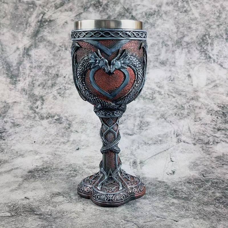 WorldNorse Medieval Dragon Heart Goblet Mug - Goblet - image 4