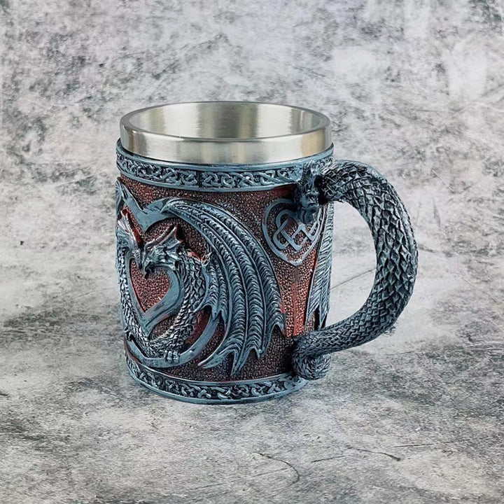 WorldNorse Medieval Dragon Heart Goblet Mug - image 3