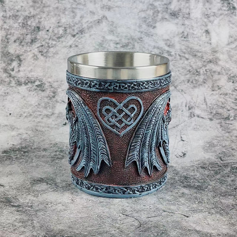 WorldNorse Medieval Dragon Heart Goblet Mug - image 2
