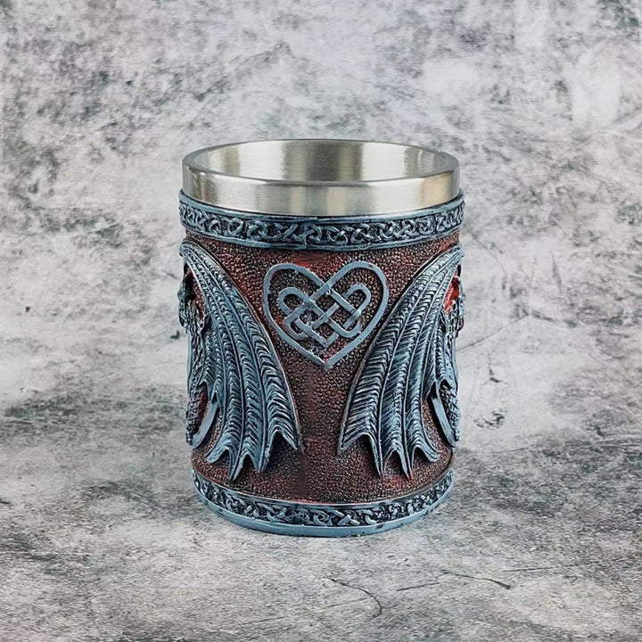 WorldNorse Medieval Dragon Heart Goblet Mug - image 2