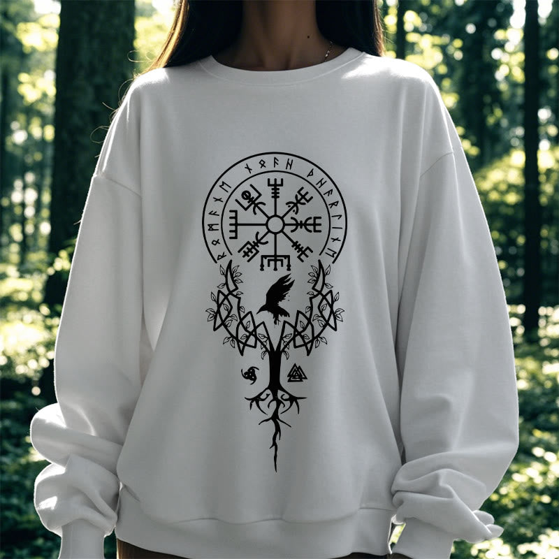 WorldNorse  Viking Birds Runes Totem Sweatshirt - image 16