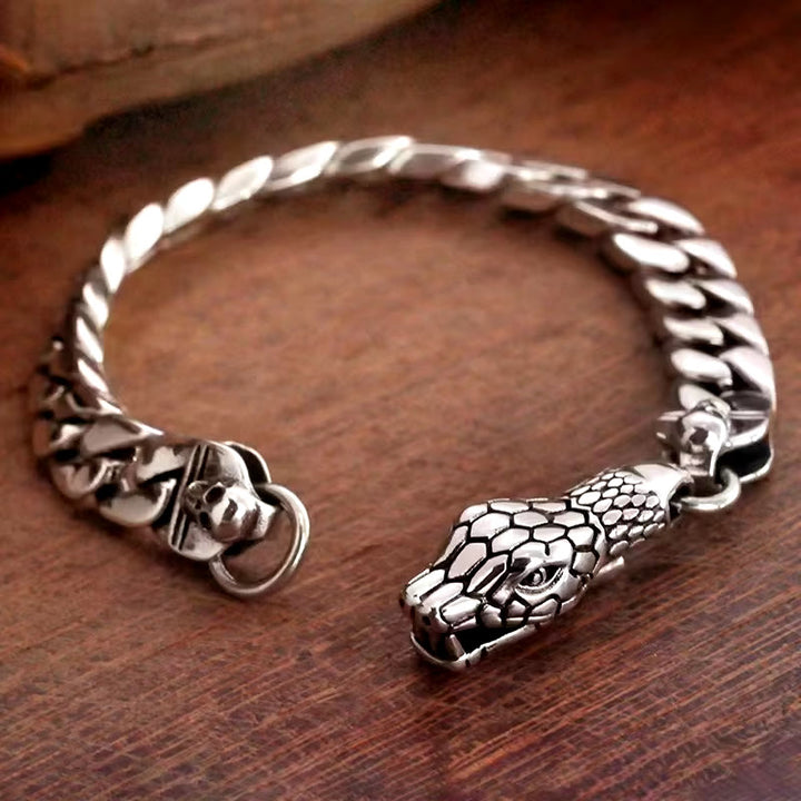 WorldNorse Snake Skull Cuban Link Bracelet - image 8