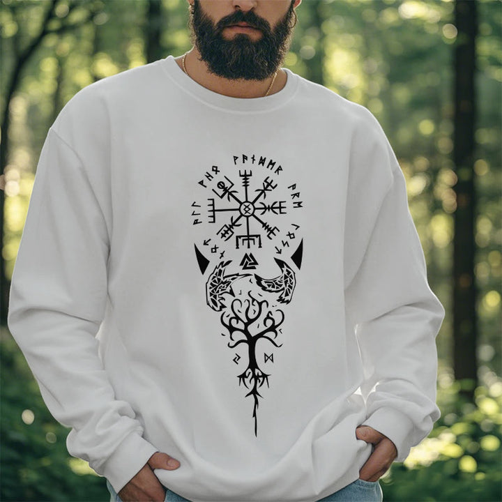 WorldNorse Vegvisir Yggdrasil Raven Sweatshirt - image 13