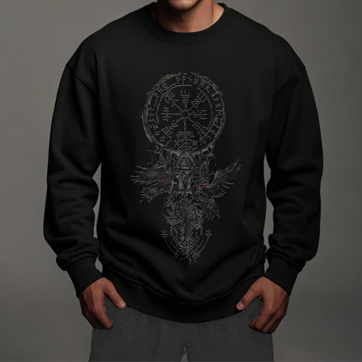 WorldNorse Viking Vegvisir Valknut Totem Sweatshirt - image 4