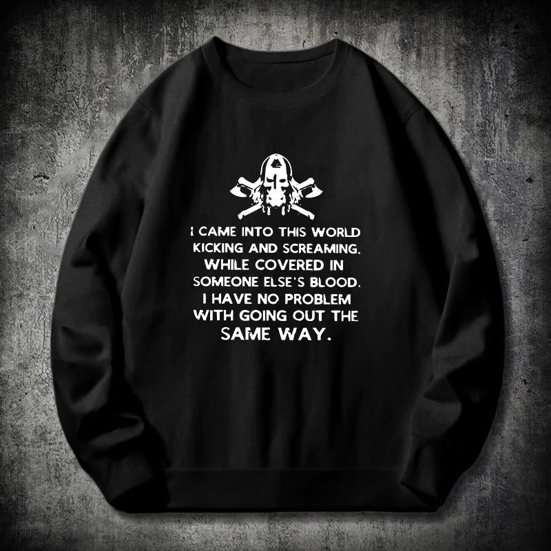 WorldNorse I Came Into This World Viking Sweatshirt - Black - 2XL - image 0