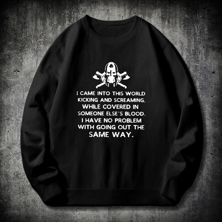 WorldNorse I Came Into This World Viking Sweatshirt - Black - 2XL - image 0