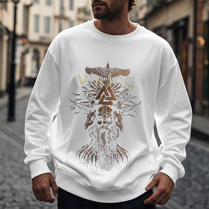 WorldNorse Viking Art Raven Valknut Sweatshirt - image 14