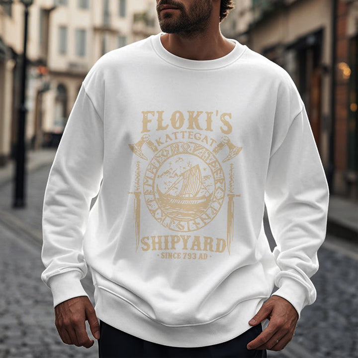 WorldNorse Shipyard Viking Ship And Sword Sweatshirt - image 14