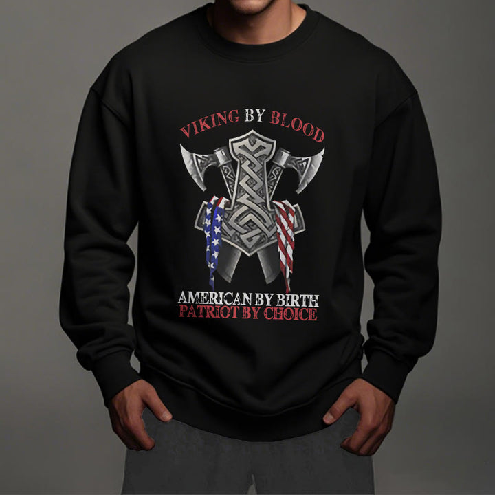 WorldNorse Viking By Blood Mjolnir Axe Celtic Knot Sweatshirt - image 4