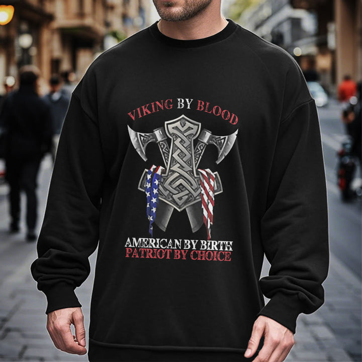 WorldNorse Viking By Blood Mjolnir Axe Celtic Knot Sweatshirt - image 6