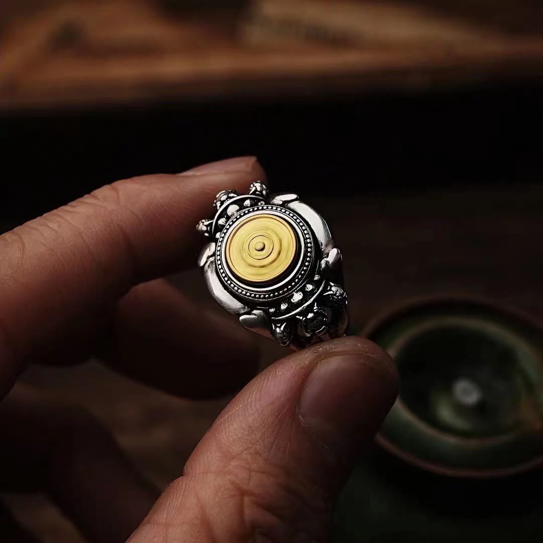 WorldNorse Rotatable Lotus Retro Ring - image 3