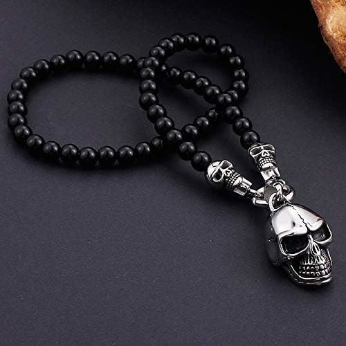 WorldNorse Glass Beads Skull Necklace - image 4