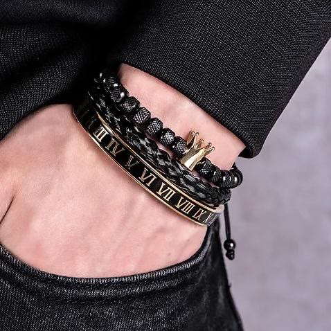 WorldNorse Royal Crown Roman Numeral Bracelet - image 18