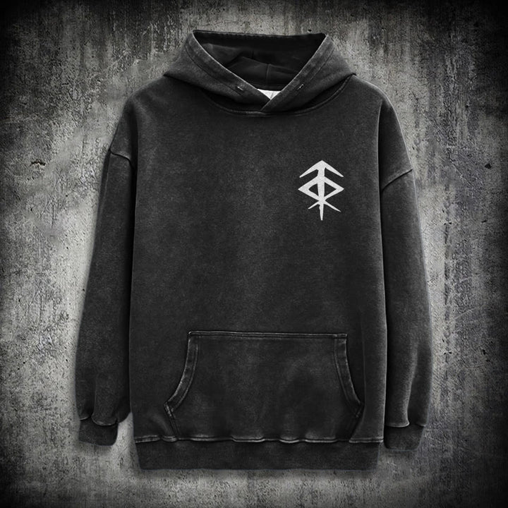 WorldNorse Vegvisir Double-Sided Print Washed Hoodie - image 3
