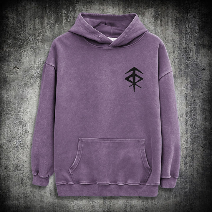 WorldNorse Vegvisir Double-Sided Print Washed Hoodie - image 34
