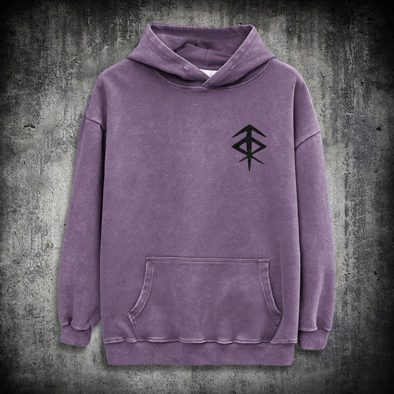 WorldNorse Vegvisir Double-Sided Print Washed Hoodie - image 34