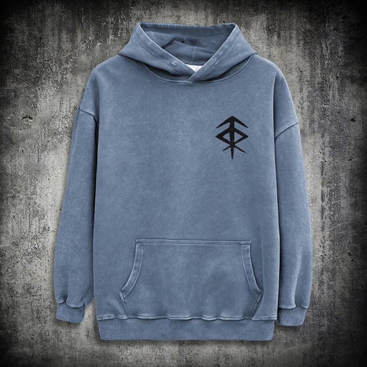 WorldNorse Vegvisir Double-Sided Print Washed Hoodie - image 22