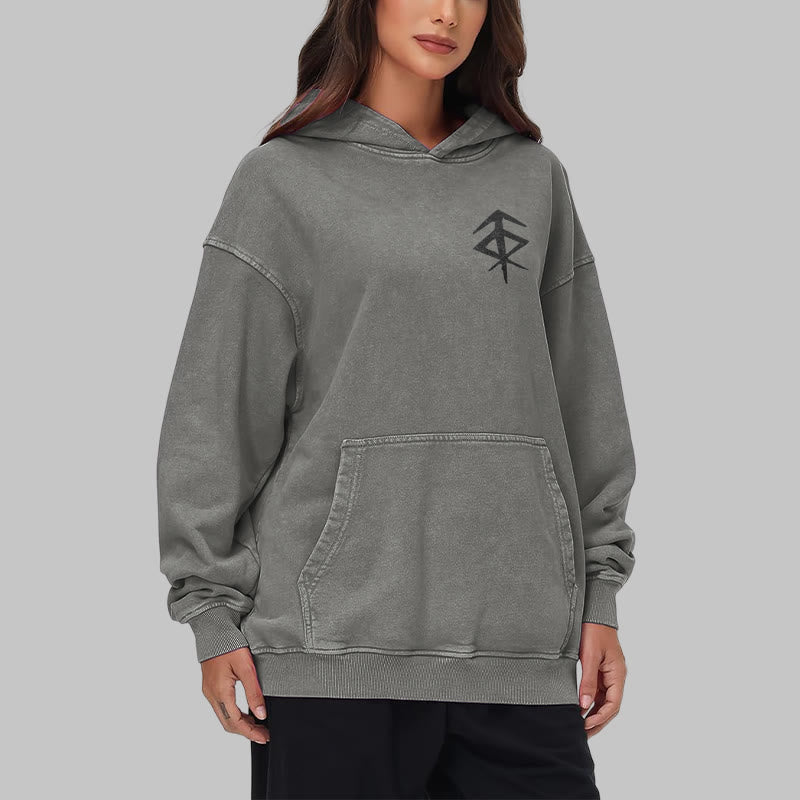 WorldNorse Vegvisir Double-Sided Print Washed Hoodie - image 20