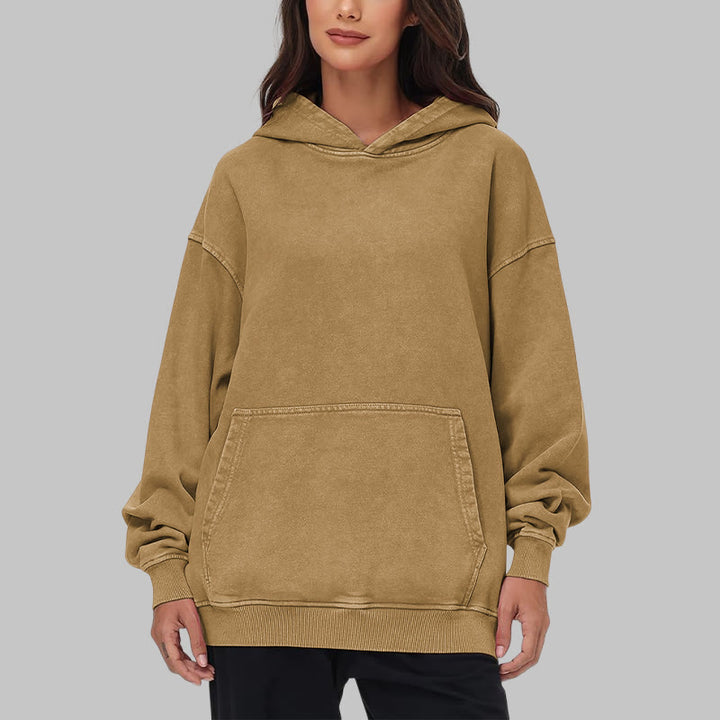 WorldNorse Valknut Raven Back Print Washed Hoodie