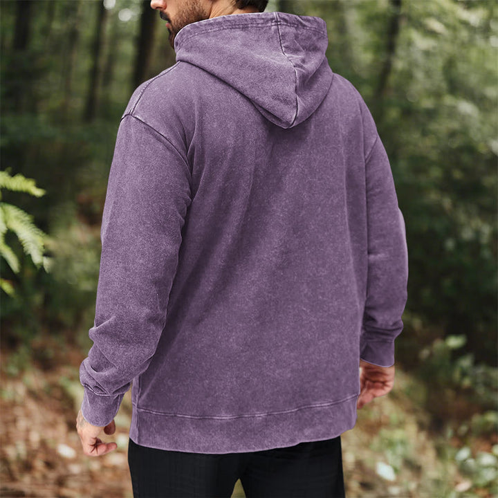 WorldNorse Tribal Bird & Viking Design Washed Hoodie - image 37