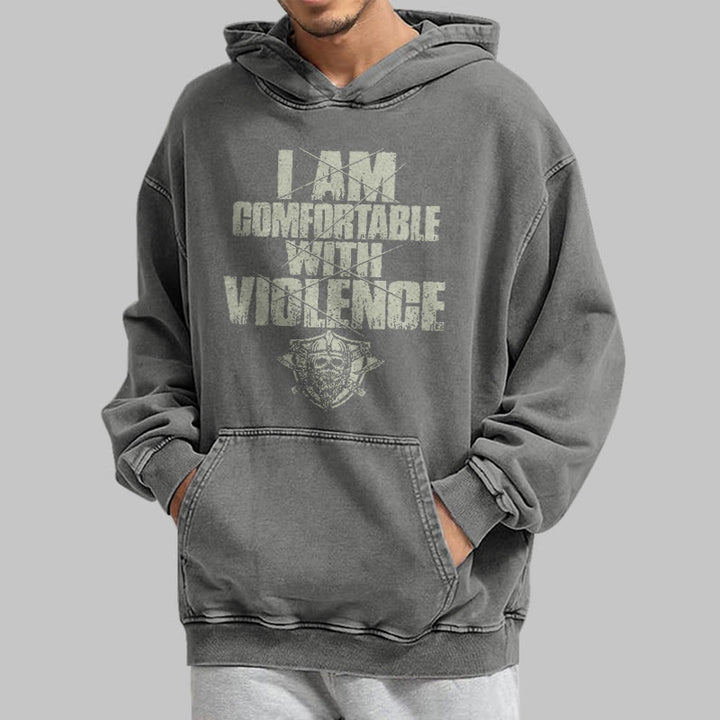 WorldNorse I Am Comfortable With Violence Washed Hoodie - image 15