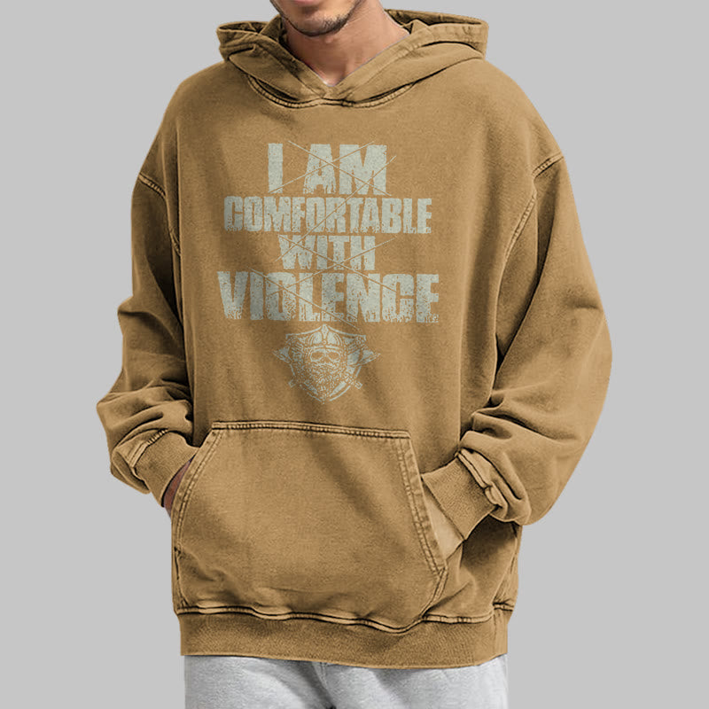 WorldNorse I Am Comfortable With Violence Washed Hoodie - image 28