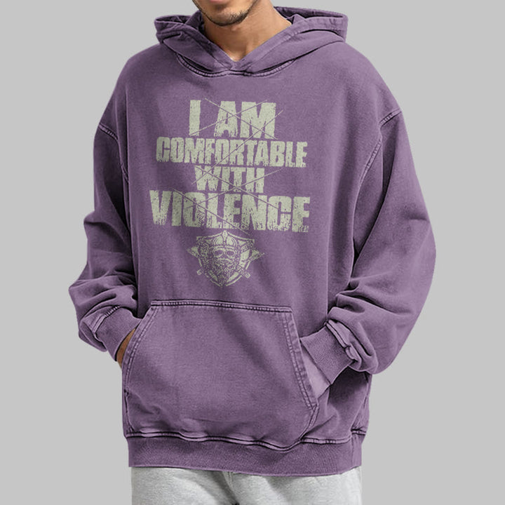 WorldNorse I Am Comfortable With Violence Washed Hoodie - image 37