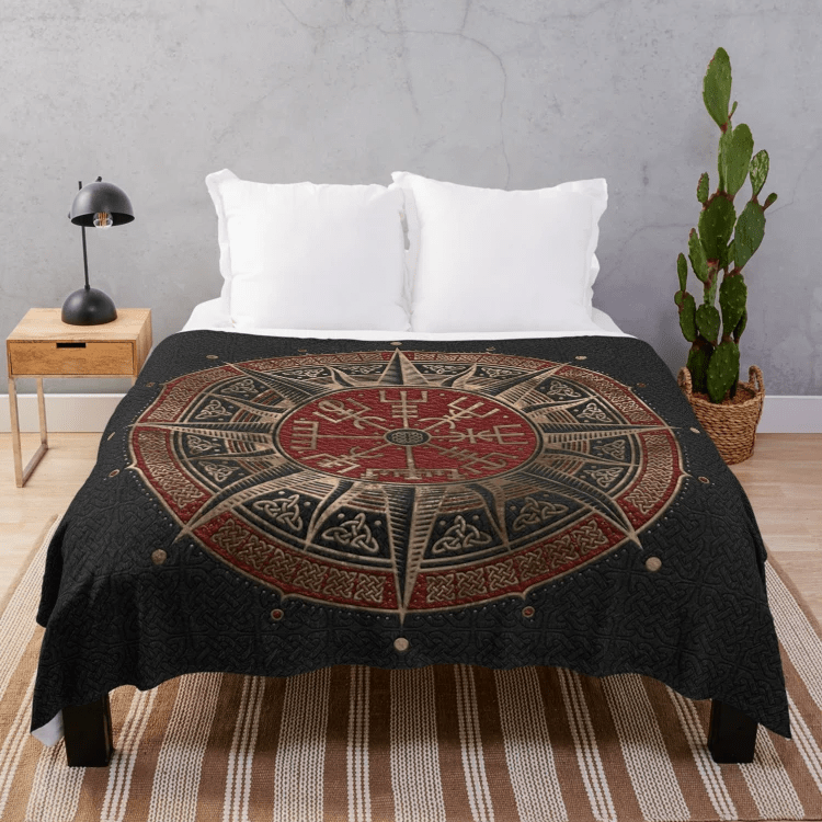 WorldNorse Wolves Vegvisir Blanket - image 9