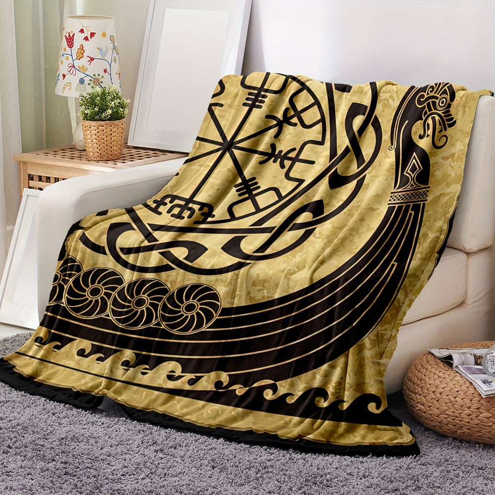 WorldNorse Vegvisir Norse Dragon Blanket - image 1