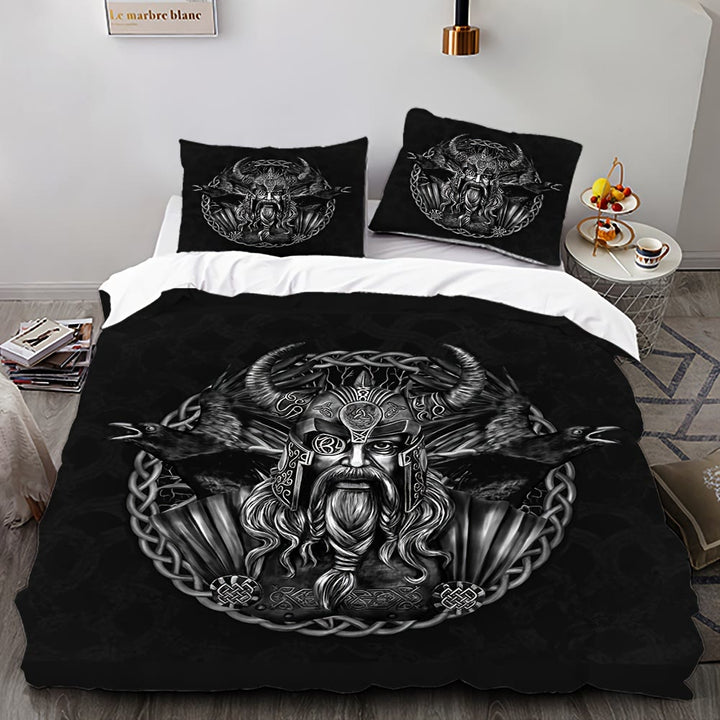 WorldNorse Viking Rune Bedding Set - Odin - 264X228cm (1 Duvet Cover + 2 Pillow Case) - image 0