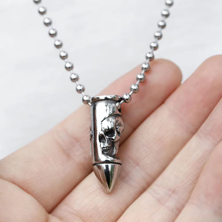 WorldNorse Skull Wrap Bullet Cross Necklace - image 3
