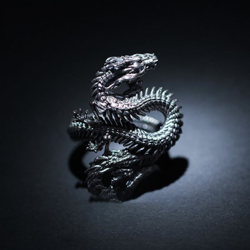 WorldNorse Cool Dragon Skeleton Adjustable Ring - Dragon Skeleton - image 0