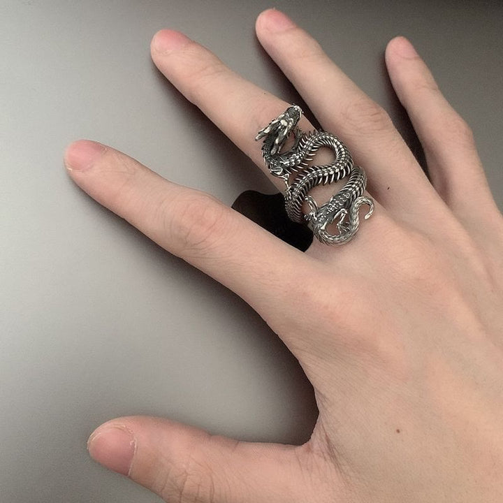 WorldNorse Cool Dragon Skeleton Adjustable Ring - image 1